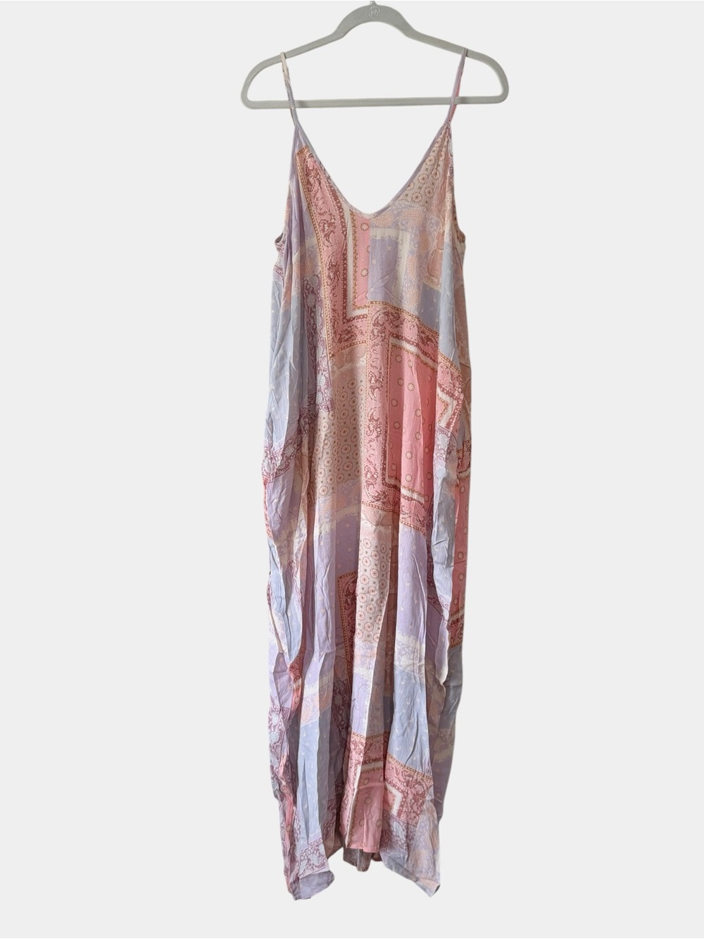 Style Rack Pink & Lavender Patchwork Maxi Slip Dress - Picture 6 of 6